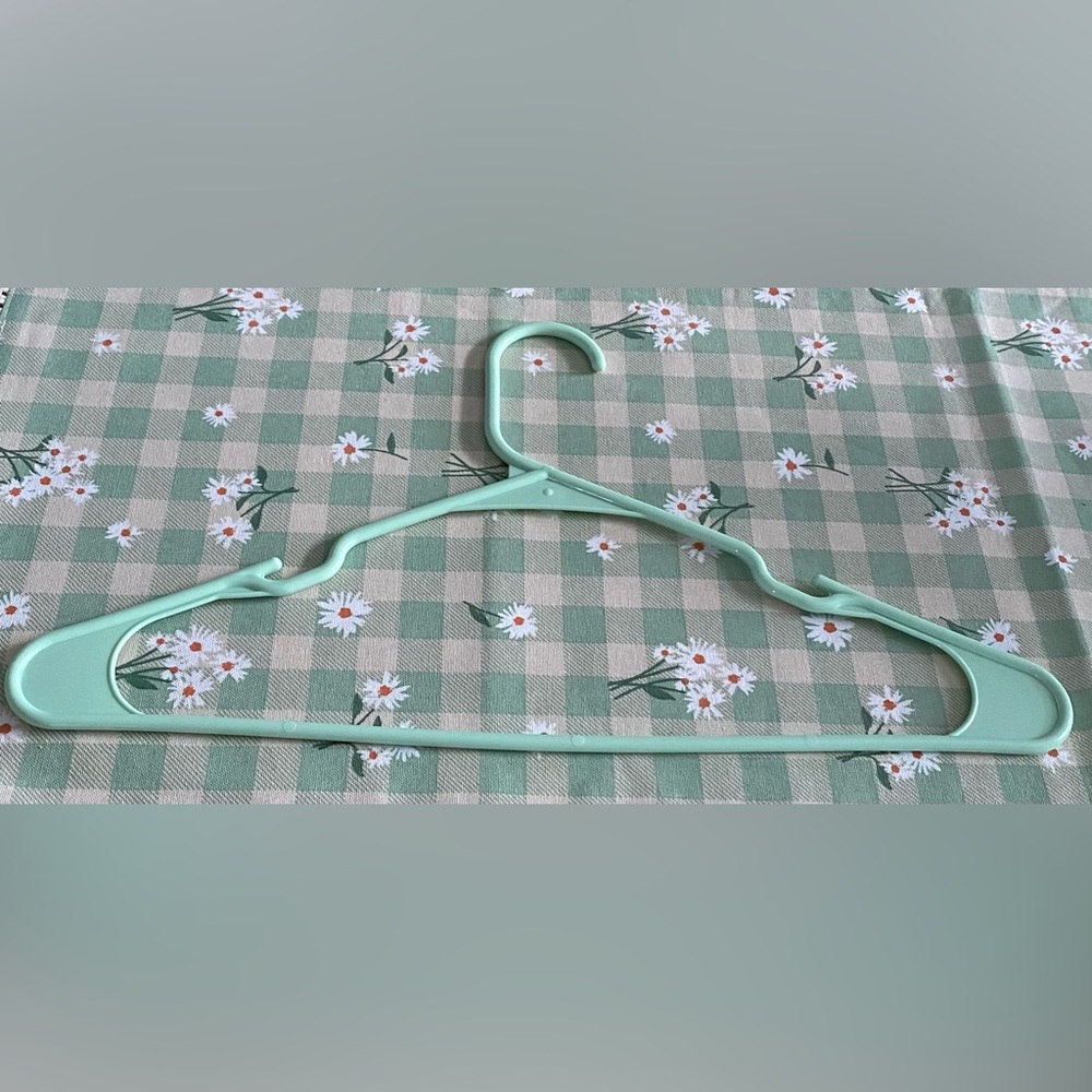 Mint Green Plastic Clothing Hanger